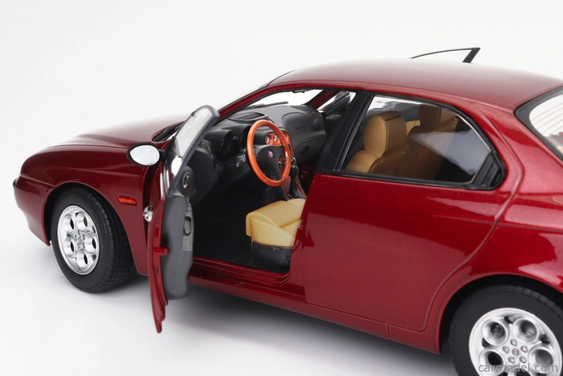 Mitica-diecast Alfa romeo 156 2.5 V6 24v 1997 – Beige Interior 1:18 Rosso Proteo Met Red