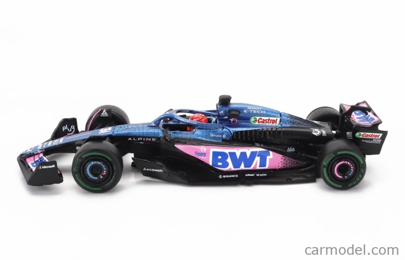 Spark-model Alpine F1  A523 Team Bwt Alpine N 31 Season 2023 Esteban Ocon 1:64 Modrá Růžová