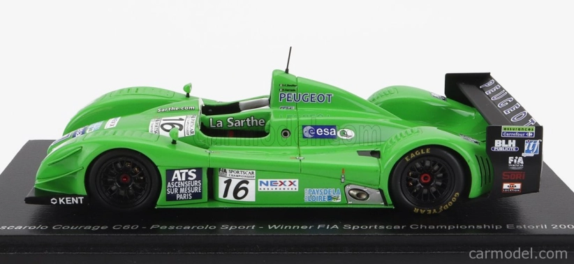 Spark-model Courage C60 Team Pescarolo Sport N 16 Winner Fia Sportscar Estoril 2003 J.c.bouillon - S.sarrazin 1:43 Zelená