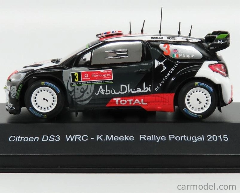 Minipartes Citroen Ds3 Wrc Abu Dhabi N 3 Rally of Portugal 2015 K.meeke - P.nagle 1:43 Biela čierna červená