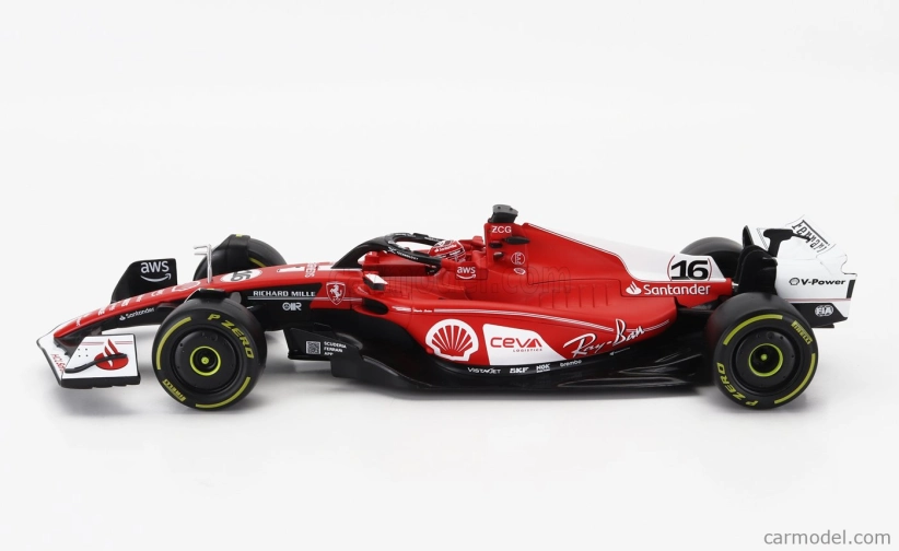 Bburago Ferrari F1  Sf-23 Team Scuderia Ferrari N 16 2nd Las Vegas Usa Gp 2023 Charles Leclerc 1:18 Červená Bílá Černá