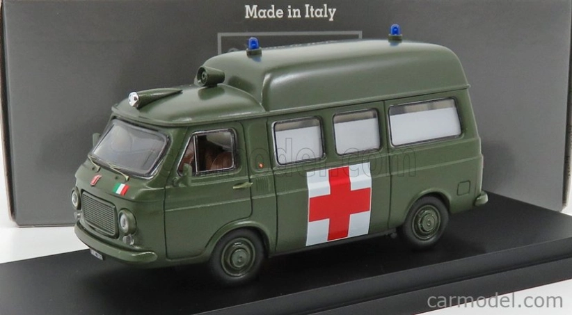 Rio-models Fiat 238 Van Tetto Alto Ambulanza Esercito Italiano 1970 1:43 Vojenská zelená