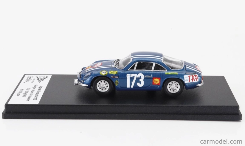 Trofeu Renault Alpine A110 (night Version) N 173 Rally Tap 1968 Georges Houel - Jean Gosselin 1:43 Blue