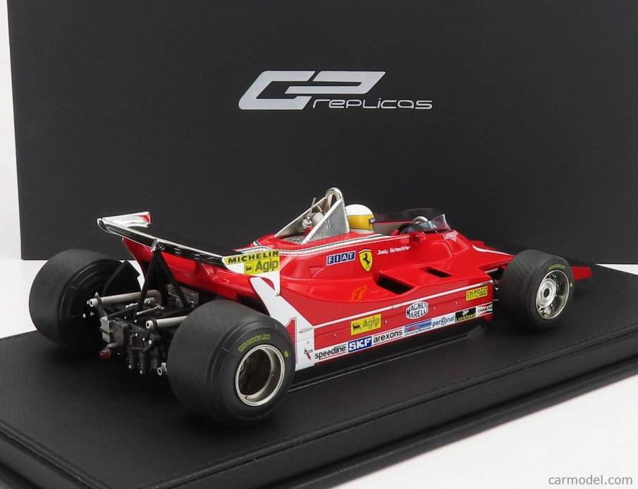 Gp-replicas Ferrari F1  312 T5 N 1 Monaco Gp 1980 (with Pilot Figure) Jody Scheckter 1:18 Red