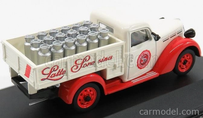 Edicola Fiat 1100 Elr Pick-up Latteria Soresinese 1952 1:43 Bielo-červená