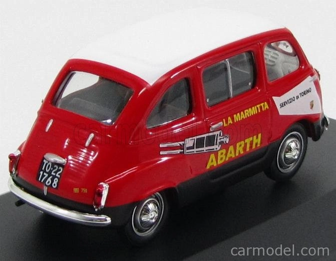 Edicola Fiat 750 Multipla La Marmitta Abarth 1960 1:43 Červená Bílá Černá