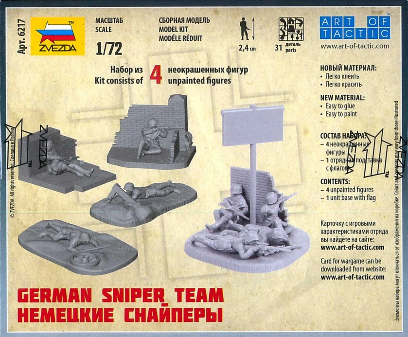Zvezda figurky - němečtí odstřelovači (1:72)