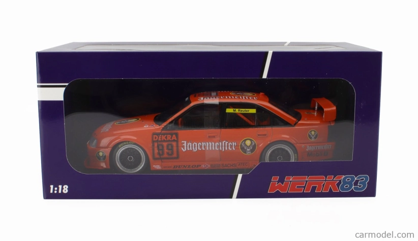 Werk83 Opel Omega 3000 24v Team Schubel Jagermeister N 99 Sezóna Dtm 1991 Manuel Reuter 1:18 Oranžová