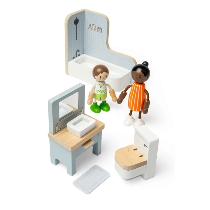 Bigjigs Toys Dřevěný nábytek do domečku pro panenky Koupelna