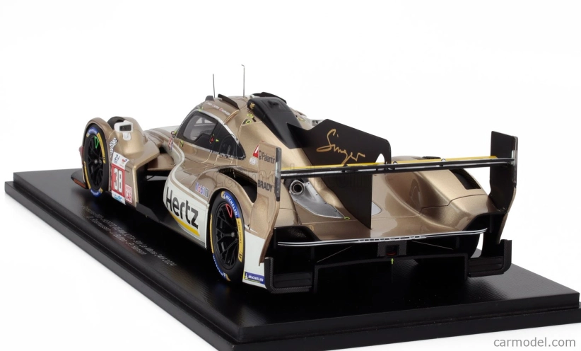 Spark-model Porsche 963 9rd 4.6l Turbo V8 Team Hertz Jota N 38 24h Le Mans 2024 Jenson Button - Phil Hanson - Oliver Rasmussen 1:18 Bílé Zlato