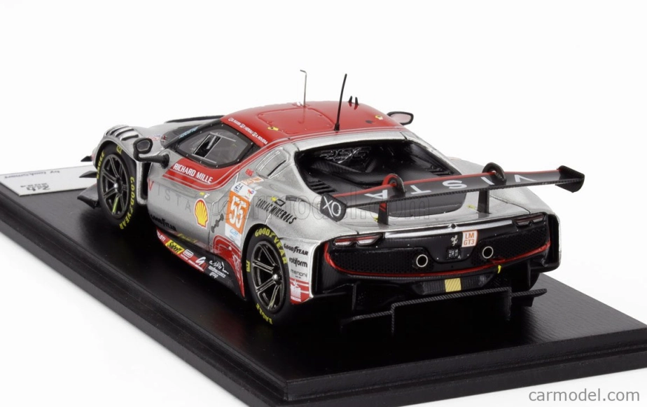 Looksmart Ferrari 296 Gt3 3.0l Turbo V6 Team Vista Af Corse N 55 24h Le Mans 2024 Alessio Rovera - Francois Heriau - Simon Mann 1:43 Silver Red