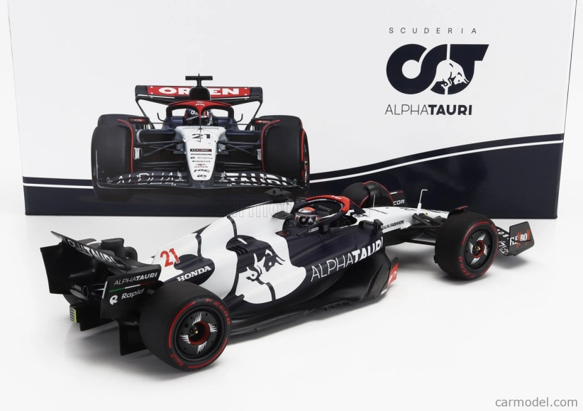 Minichamps Alpha tauri F1 At04 Team Alpha Tauri N 21 Silverstone British Gp 2023 Nyck De Vries 1:18 Modrá biela