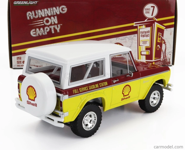 Greenlight Ford usa Bronco Shell Oil 1977 1:24 žltá červená biela