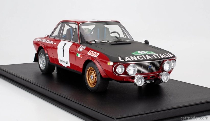 Topmarques Lancia Fulvia Hf 1600 Coupe (night Version) N 1 Winner Rally Du Maroc 1972 Simo Lampinen - Solve Andreasson 1:12 Červená Černá