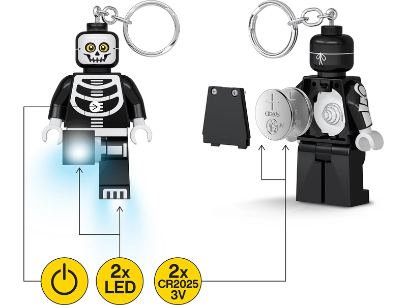 LEGO svítící klíčenka - Kostlivec