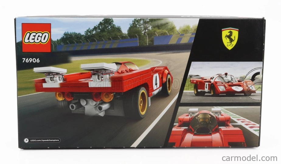 Lego Ferrari Lego Speed Champion - 512m N 4 Racing 1970 - 291 Pezzi - 291 Pieces Red