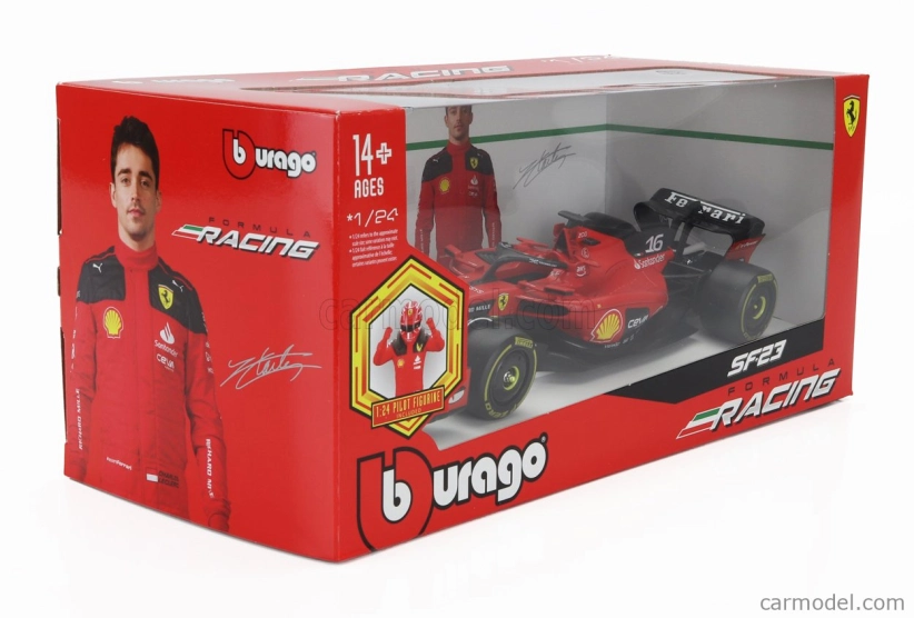 Bburago Ferrari F1 Sf-23 Team Scuderia Ferrari N16 Sezóna 2023 Charles Leclerc 1:24 červená čierna