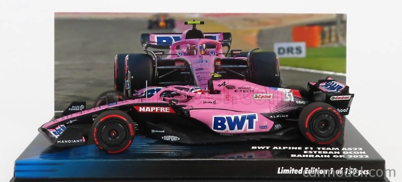 Minichamps Renault F1 A522 Team Alpine Bwt N 31 Bahrain Gp 2022 1:43, růžová