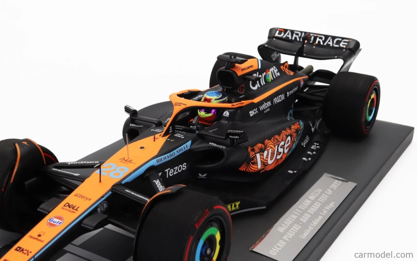 Minichamps Mclaren F1 Mcl36 Team Mclaren N 28 Test Abu Dhabi 2022 Oscar Piastri 1:18 Oranžová svetlo modrá