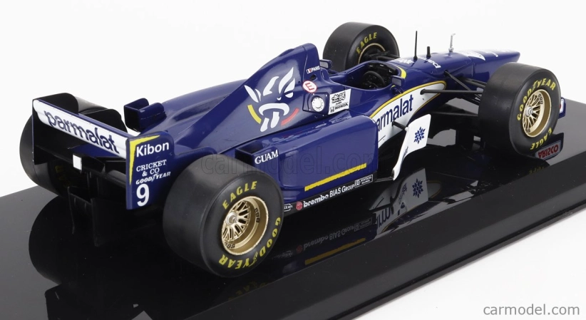 Edicola Ligier F1 Js43 N 9 Sezóna 1996 Olivier Panis - Con Vetrina - S vitrínou 1:24 modrá biela