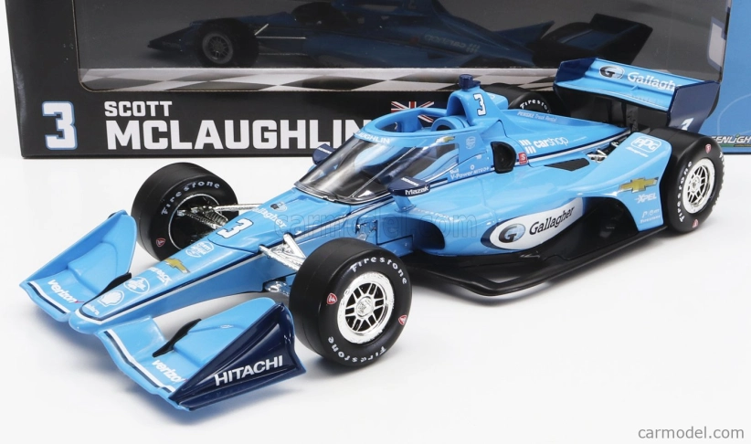 Greenlight Chevrolet Team Penske N 3 1:18, světle modrá