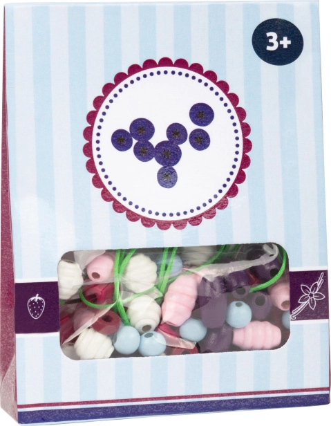 Malý displej na nohy Drevené korálky Candy 24 ks