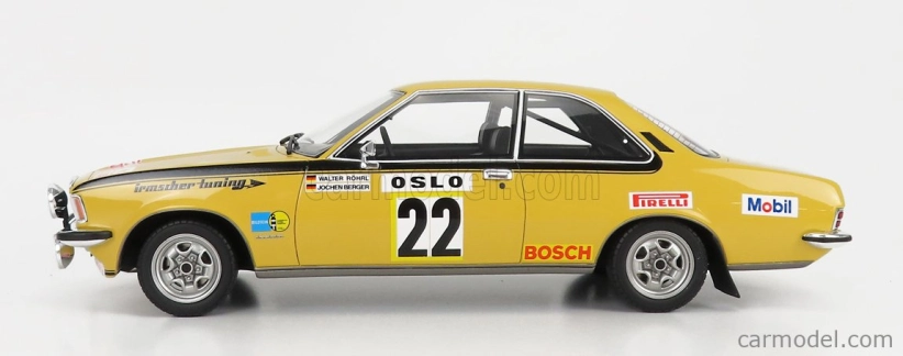 Otto-mobile Opel Commodore B Gs/e N 22 Rally Montecarlo 1974 W.rohrl - J.berger 1:18 Žlutá