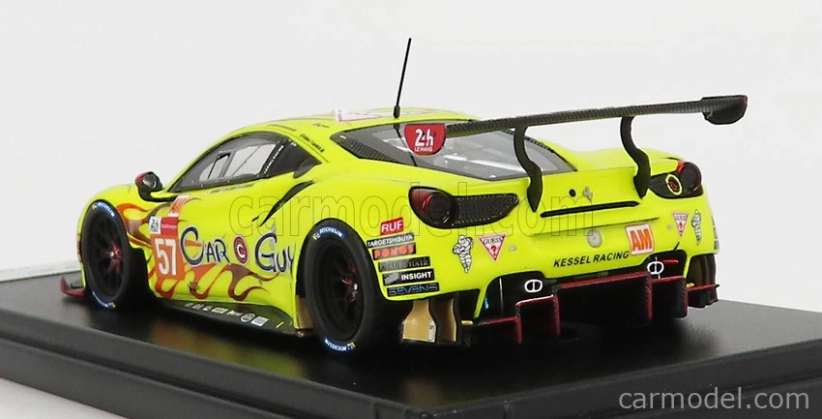 Looksmart Ferrari 488 Gte Evo 3.9l Turbo V8 Team Kessel Racing N 57 24h Le Mans 2021 S.andrews - M.jensen - T.kimura 1:43 Žltá červená