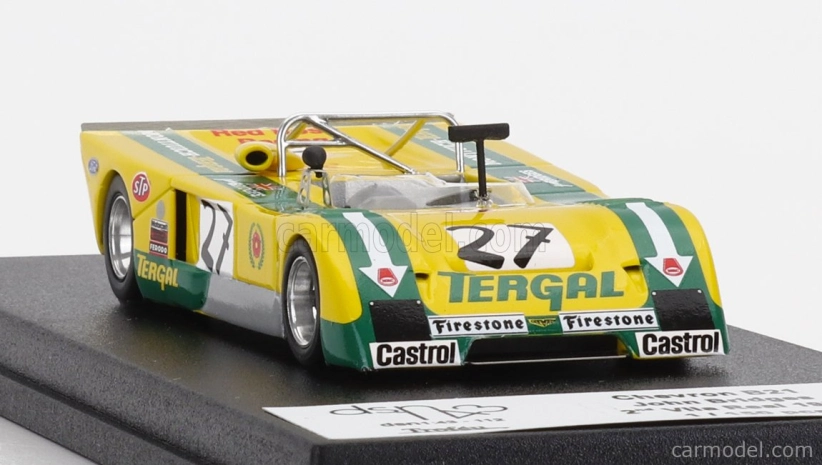 Trofeu Chevron B21 Fvc Cosworth N 27 Rally Vila Real 1972 John Bridges 1:43 Žlutá Zelená