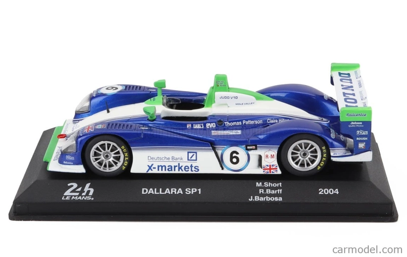 Edicola Dallara Sp1 Judd Gv4 4.0l V10 Team Rollcentre Racing N 6 24h Le Mans 2004 Martin Short - Rob Barff - Joao Barbosa 1:43 Biela Modrá