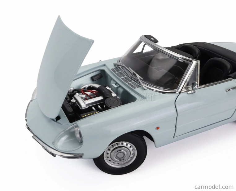 Turistické modely áut Alfa romeo Duetto Spider 1600 Coda Tonda 1966 1:18 Light Blue