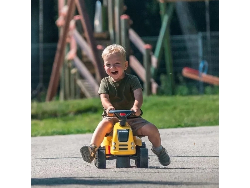 FALK - Dětské odrážedlo Baby Komatsu s vlečkou, lopatkou a hrabičkami