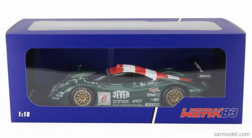 Werk83 Porsche 911 Gt1-98 3.2l Turbo Team Zakspeed Racing N 6 Fia Gt Championship Silverstone 1998 Michael Bartels - Armin Hahne 1:18 Zelená