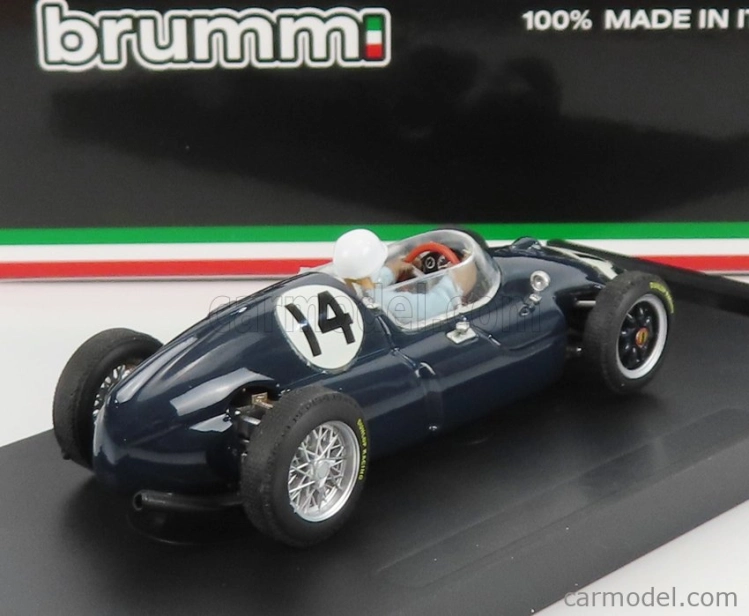 Brumm Cooper F1  T51 N 14 Winner Italy Gp 1959 Stirling Moss - With Driver Figure 1:43 Blue