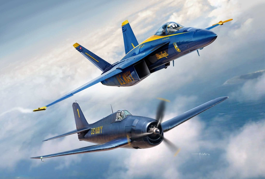 Gift-Set letadla 05613 - F/A-18E & Hellcat (Blue Angels) (80th Anniversary) (1:72)