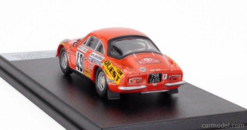 Trofeu Renault Alpine A110 Coupe N 49 Rally Montecarlo 1973 Alex Vineis - Oswald Peri 1:43 Red