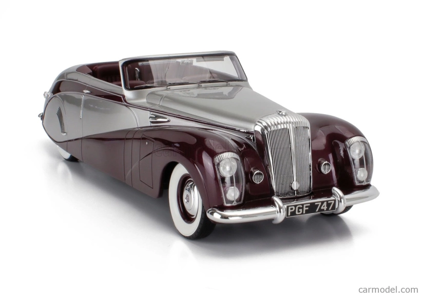 Matrix scale models Daimler De36 Hooper ''green Goddess'' Cabriolet Open 1953 1:18 Červená Stříbrná