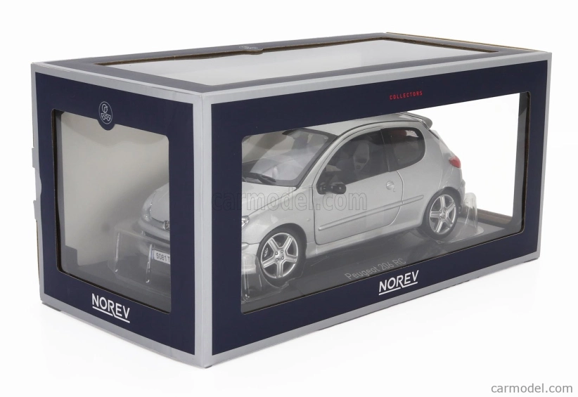 Norev Peugeot 206 Rc 2003 1:18 Hliníkové Stříbro