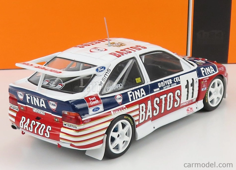 Ixo-models Ford england Escort Rs Cosworth Bastos N 11 Rally Ypres 1995 M.duez - D.grataloup 1:24 Červená Biela Modrá