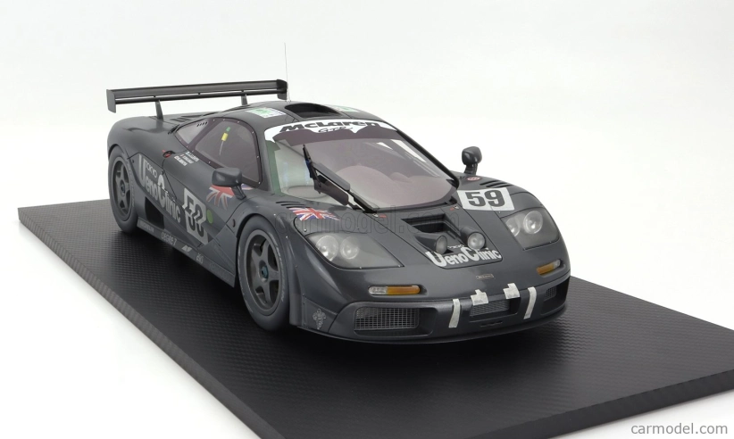 Truescale Mclaren F-1 Gtr Bmw V12 Team Kokusai Kaihatsu Racing N 59 ( po pretekoch zvetraný) Víťaz 24h Le Mans 1995 Y.dalmas - M.sekiya - J.j.lehto 1:12 Dark Grey Met