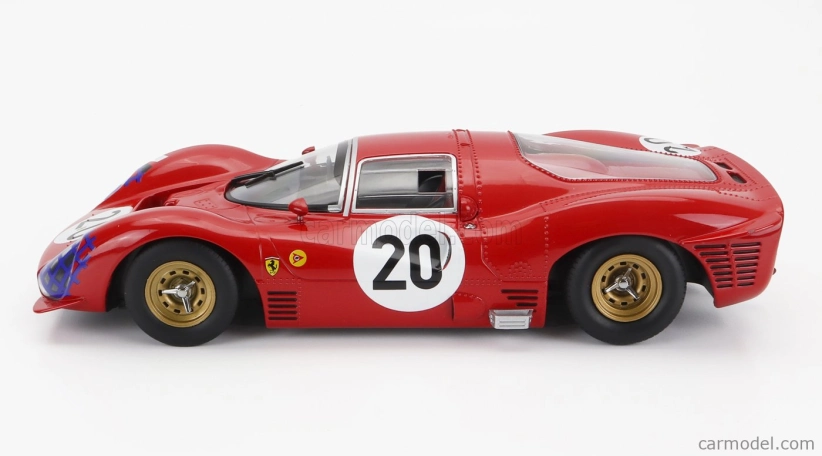Werk83 Ferrari 330 P3 4.0l V12 Coupe Ch.0848 Team Ferrari Sefac N 20 24h Le Mans 1966 Ludovico Scarfiotti - Mike Parkes 1:18 Red