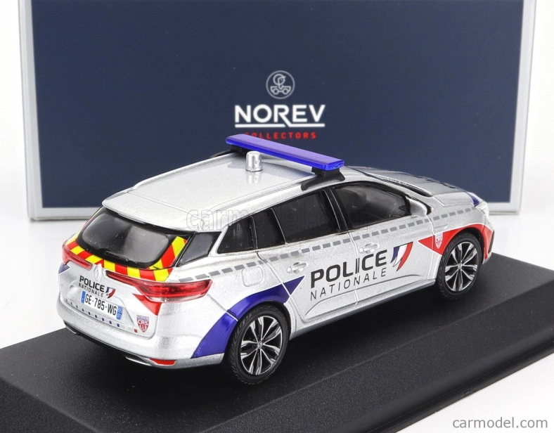 Norev Renault Megane Sport Tourer Sw Station Wagon Crs Police Nationale 2022 1:43 Strieborná červená