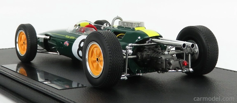 Gp-replicas Lotus F1 Climax 25 N 8 World Champion Winner Italy Gp 1963 Jim Clark - Con Vetrina - With Showcase 1:18 Zelená Žlutá