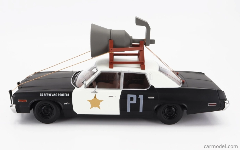 Dodge Monaco Bluesmobile 1974 v mierke kk - Look-a-like - S klaksónom na streche 1:18 Black White