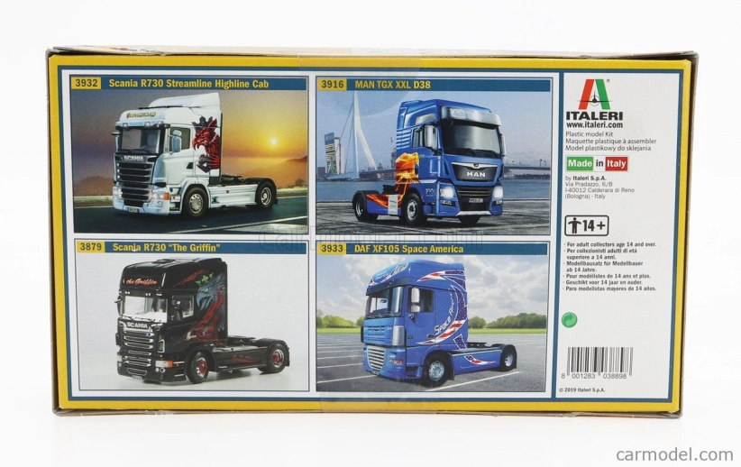 Italeri Accessories Set 8x Rubber Tires For Truck 1:24 /