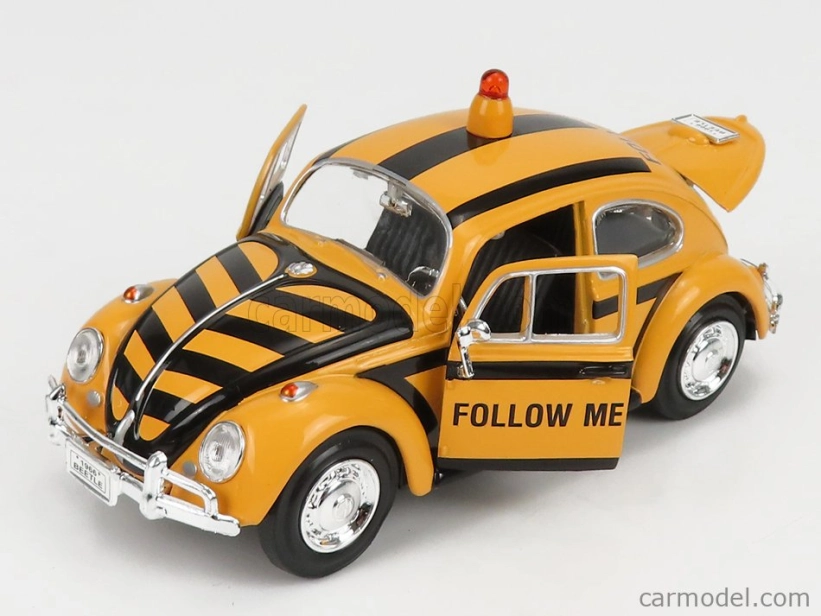 Motor-max Volkswagen Beetle Airport Follow Me Service Car 1968 1:24 Žlutá Černá