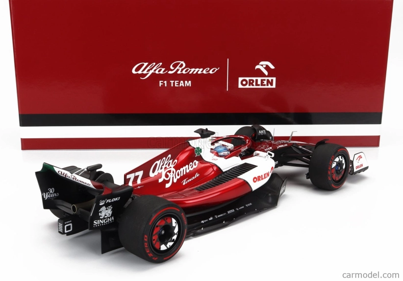 Minichamps Alfa romeo F1 C42 Team Orlen Racing N 77 6. GP Bahrajnu 2022 Valtteri Bottas 1:18 Biela červená met.