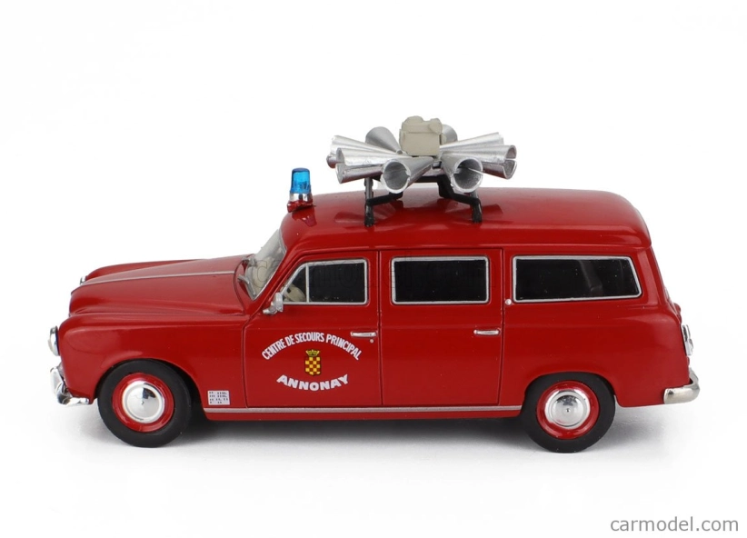 Edicola Peugeot 403 Sw Station Wagon Hasičské auto Centre De Secours Principal Annonay 1969 1:43 Červená