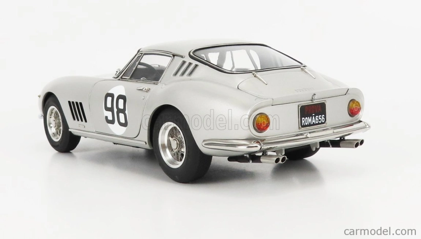 Cmc Ferrari 275 Gtb/c Competizione Ch.9051 N 98 500km Mugello 1966 R.sinibaldi - M.grana 1:18 Silver