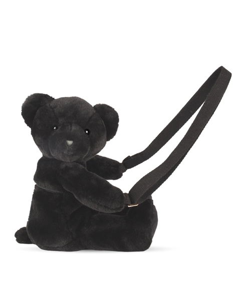Doudou Plyšová taška přes rameno Medvídek černý 30 cm